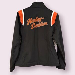 Harley-Davidson Women's Black / Orange Soft Shell Jacket | Small | NWOT
